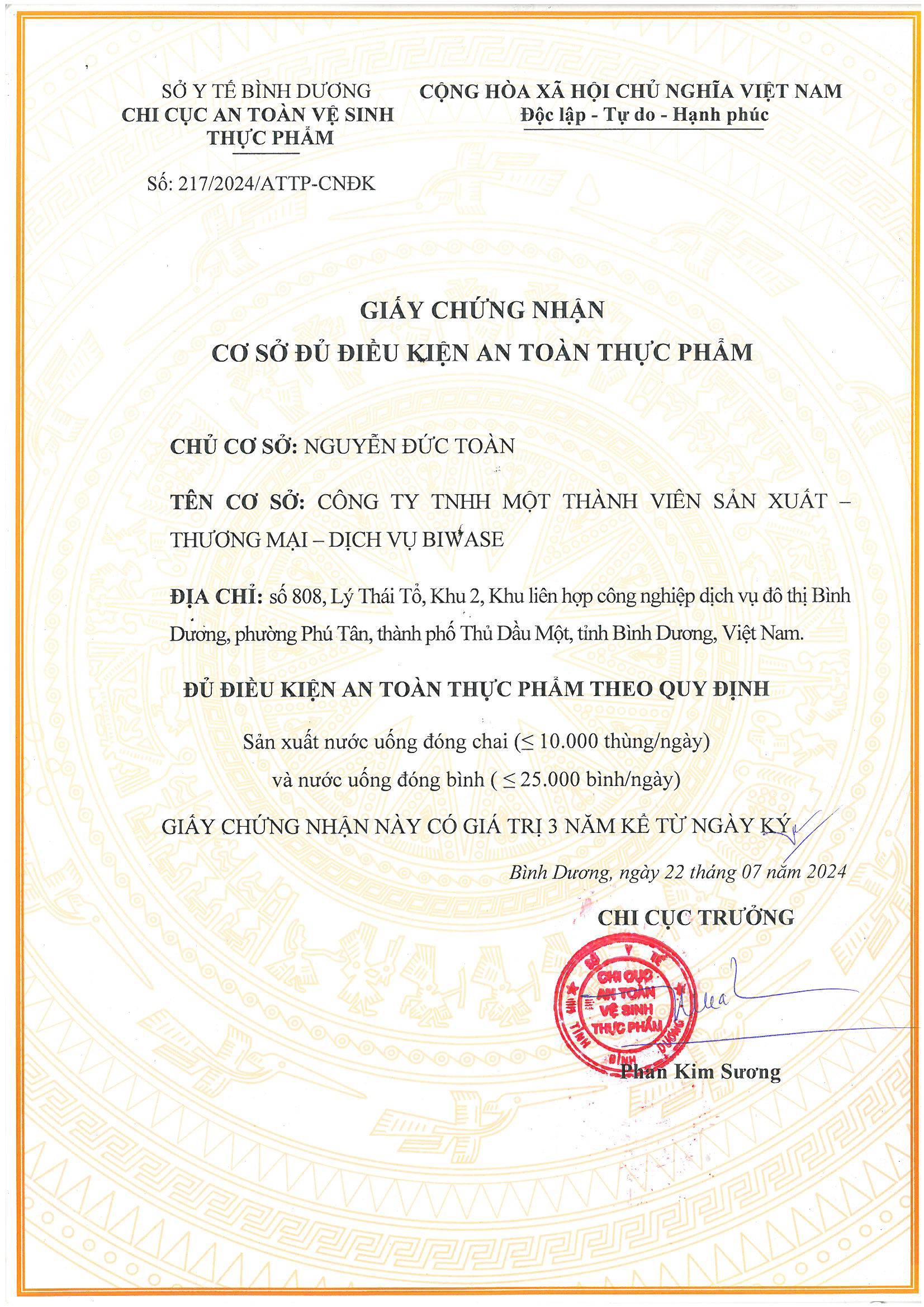 giay chung nhan VSATTP
