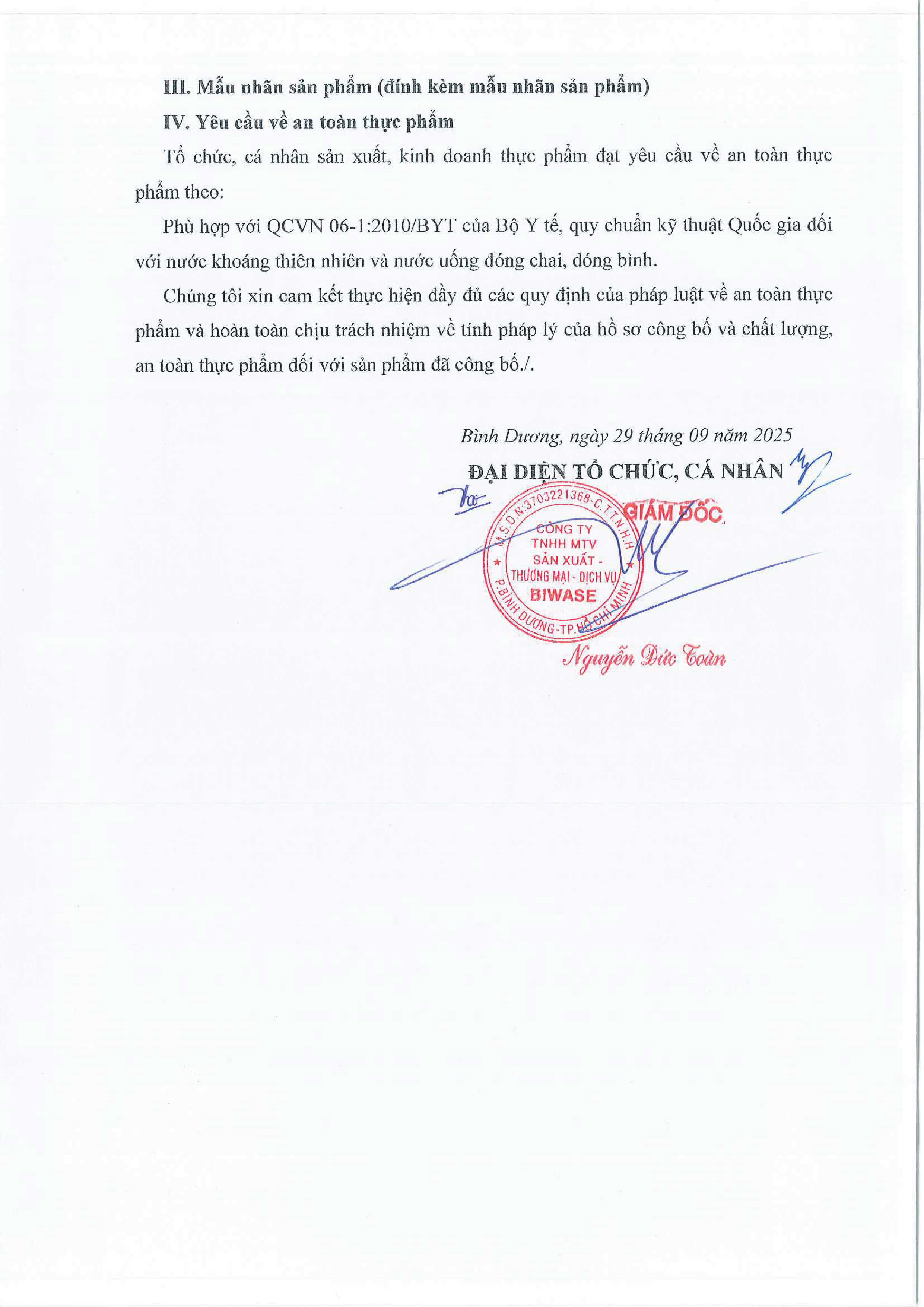 tu cong bo Biwase 2025 2